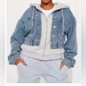 Fashion Nova Medium Double Layer Denim Jacket